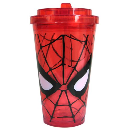 Spider-Man Face 16 oz. Flip-Straw Travel Cup